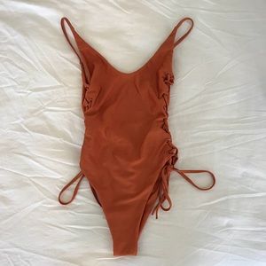 Orange One Piece Swimsuit